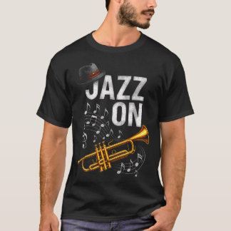 ジャズオン - ビンテージトランペットミュージック Tシャツ