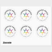 ジャズオーケストラのステッカー ラウンドシール (シート)