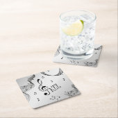 ジャズカッコいい スクエアペーパーコースター (インサイチュ)