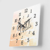 ジャズカッコいい スクエア壁時計 (傾斜)