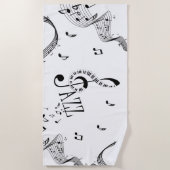 ジャズカッコいい ビーチタオル (正面)