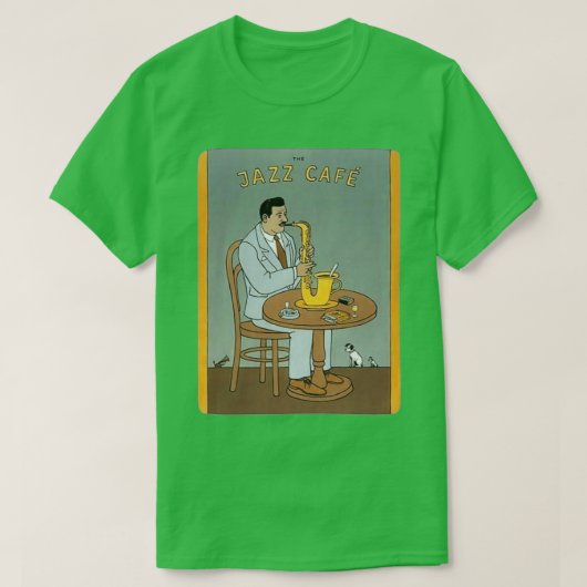 ジャズカフェ Tシャツ (デザイン正面)