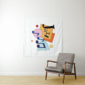 ジャズカラフルアモダンートデザイン タペストリー (インサイチュ(横))