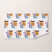 ジャズカラフルアモダンートデザイン バスタオルセット (ハンドタオル)