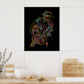 ジャズカラフルプレイヤーポスター ポスター (キッチン)