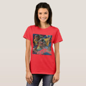 ジャズカルテットミュージシャンフォークアート Tシャツ (正面フル)