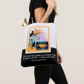 ジャズキャッツ |ドラム |シュバイツァー引用文トート トートバッグ (クローズアップ)