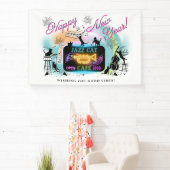 ジャズキャットカフェ新年のバナー 横断幕 (インサイチュ)