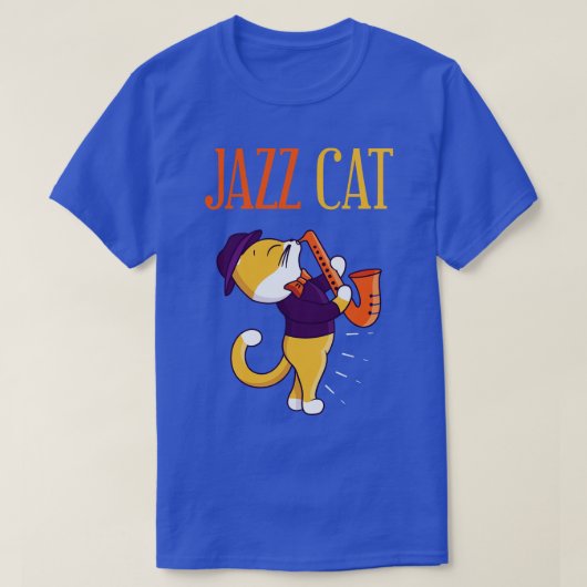 ジャズキャット Tシャツ (デザイン正面)