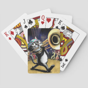 ジャズキャッ遊トの音楽オントロンボーン トランプ