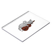 ジャズキャッ遊トアップライトベースカッコいいミュージシャンメンズ ノートブック (左側)