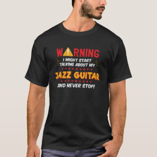 ジャズギタリスト音楽ジョークグラフィック Tシャツ