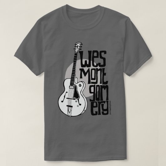 ジャズギターウェスモンゴメリー音楽愛好家Tシャツ Tシャツ (デザイン正面)