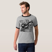 ジャズギター: 空の体のアーチの上w/Fの穴 Tシャツ (正面フル)