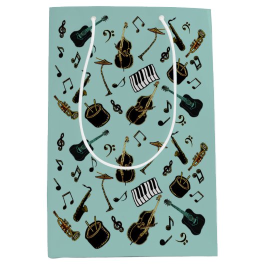 ジャズギフトバッグの上のそれ ミディアムペーパーバッグ (正面)