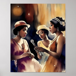 ジャズクラブで歌うグループ ポスター