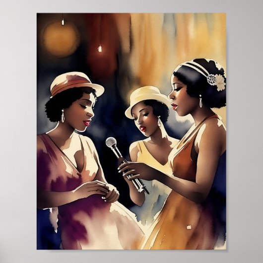 ジャズクラブで歌うグループ ポスター (正面)