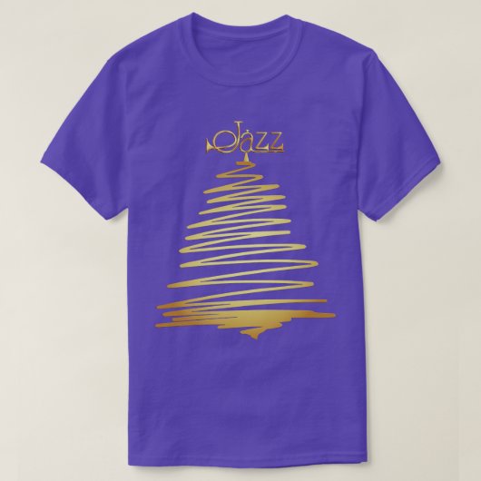 ジャズクリスマスツリー Tシャツ (デザイン正面)