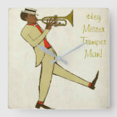 ジャズクロック スクエア壁時計 (正面)