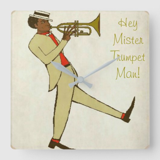 ジャズクロック スクエア壁時計 (正面)