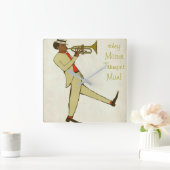 ジャズクロック スクエア壁時計 (ホーム)