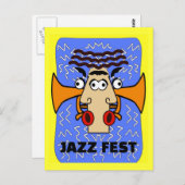 ジャズクール抽象芸術キュービズム、ジャズフェスト2011 ポストカード (正面/裏面)
