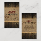 ジャズコーヒーショップ音楽 名刺 (正面/裏面)