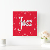 ジャズサイン スクエア壁時計 (ホーム)