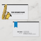 ジャズサキサフォンソウルミュージックミュージシャン名刺 名刺 (正面/裏面)