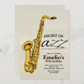 ジャズサクソフォン招待状 招待状 (正面/裏面)