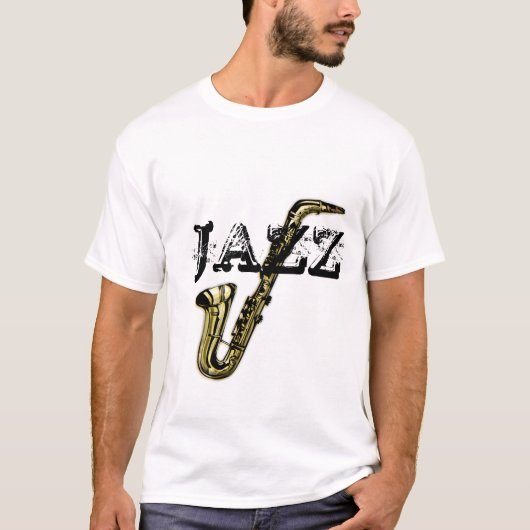 ジャズサクソフォンTシャツ Tシャツ (正面)