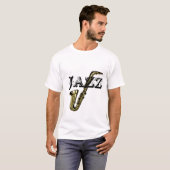 ジャズサクソフォンTシャツ Tシャツ (正面フル)