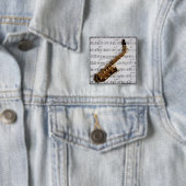 ジャズサクソフォーンボタン 缶バッジ (インサイチュ)