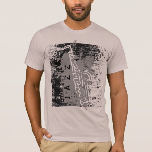 ジャズサクソフォーン Tシャツ (正面)
