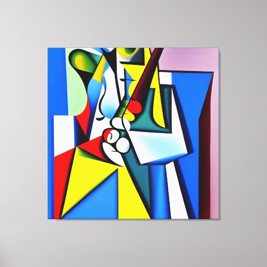 ジャズサックス奏者 |アートバイクビレイアン キャンバスプリント (正面)