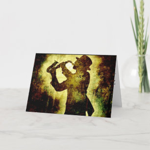 ジャズサックス0電話誕生日カード カード