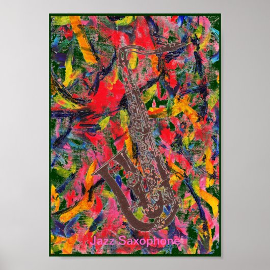 ジャズサックス ポスター (正面)