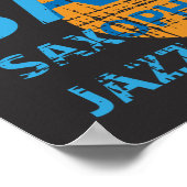 ジャズサックス ポスター (角)