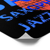 ジャズサックス ポスター (角)