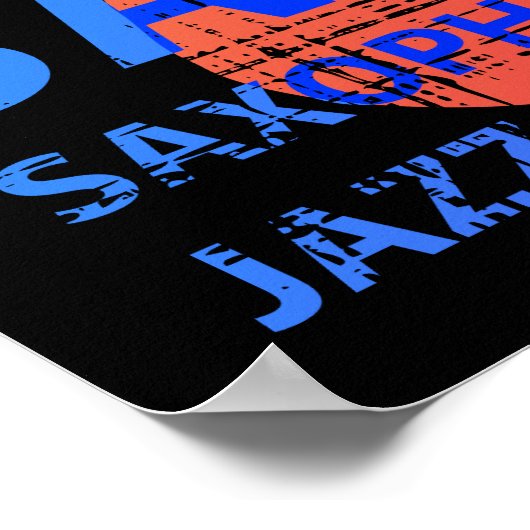 ジャズサックス ポスター (角)