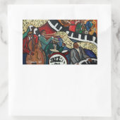 ジャズシティステッカー 長方形シール (バッグ)