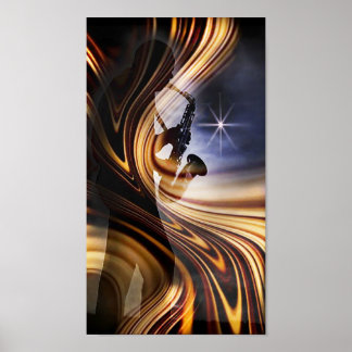 ジャズシルエットLpv .5 ポスター