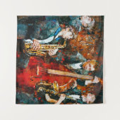 ジャズスタイリッシュバ遊ンドの音楽がシーンに戻る タペストリー (正面(横))