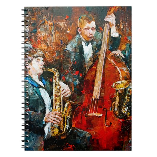 ジャズスタイリッシュバ遊ンドの音楽がシーンに戻る ノートブック (正面)