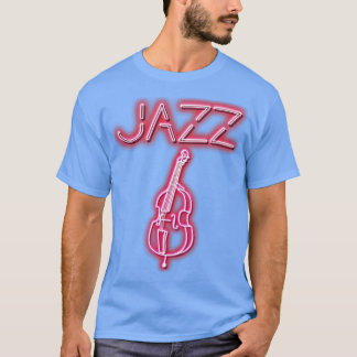 ジャズダブルバスネオンデザイン Tシャツ