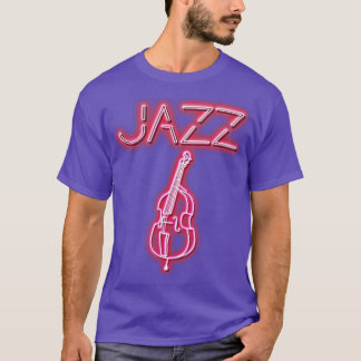 ジャズダブルバスネオンデザイン Tシャツ