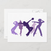 ジャズダンサーイラストレーション ポストカード (正面/裏面)