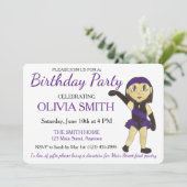 ジャズダンサーダンスをテーマにした誕生日パーティー 招待状 (スタンド正面)