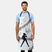 ジャズダンサー音楽 エプロン (着用した状態)