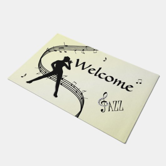 ジャズダンスイエローミュージックへようこそ ドアマット (アングル)